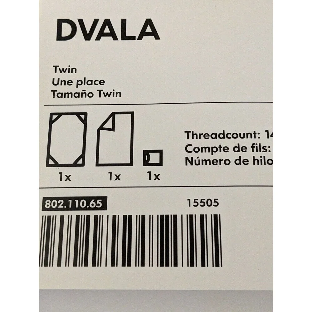 Ikea DVALA Sheet set blue, Twin 3-Pieces BRAND NEW Open Packaging